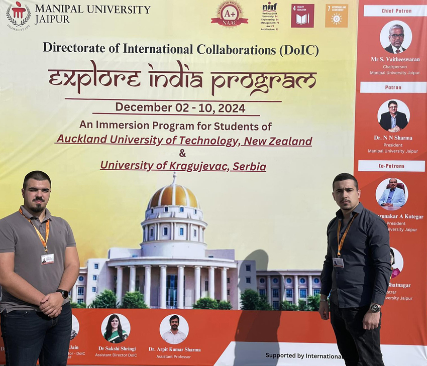 Students of the Faculty of Technical Sciences Čačak visited India